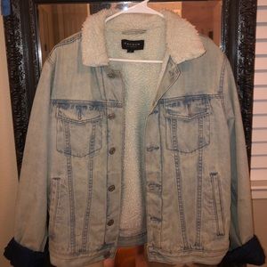 Pacsun Sherpa lines Jean jacket